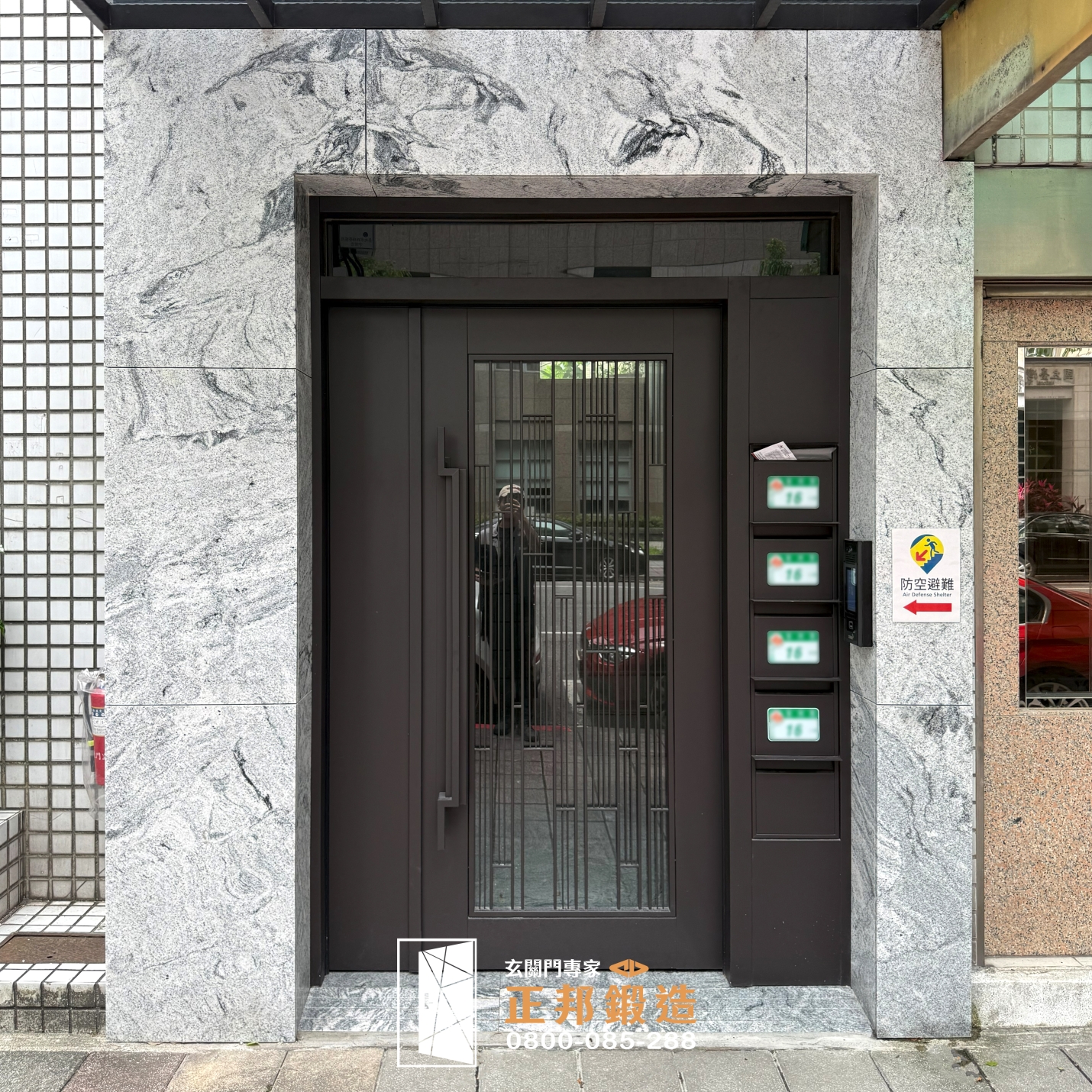 C9B-1087 (烤漆顏色FR-9637)5+5光強玻璃 信箱另加 (2)