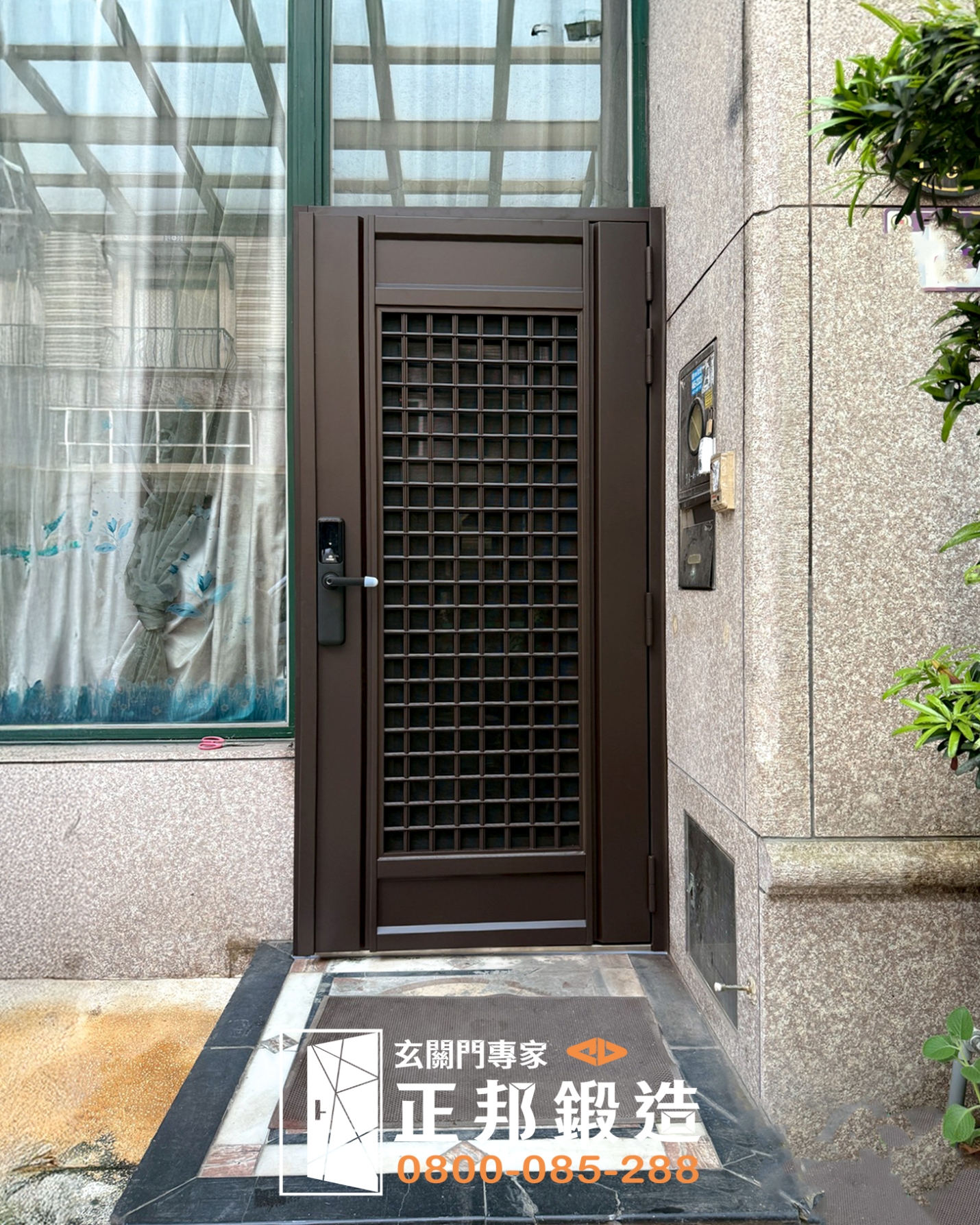 C9B-1069三合一通風門 (烤漆顏色FR-8675) 楊梅乾式施工換門安裝 (1)