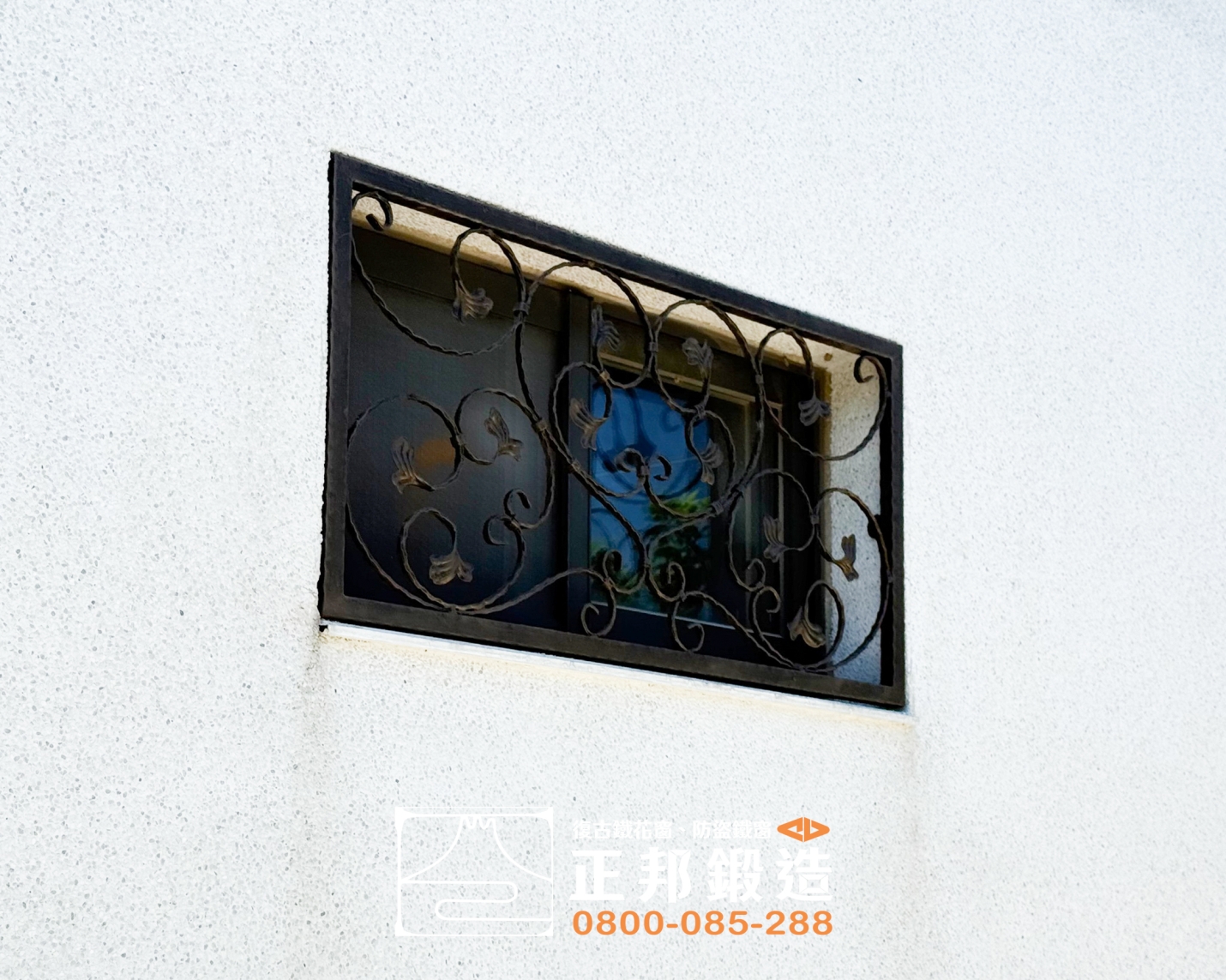 C9D-1002 4扇 (古典褐) 苗栗防盜窗安裝 (1)