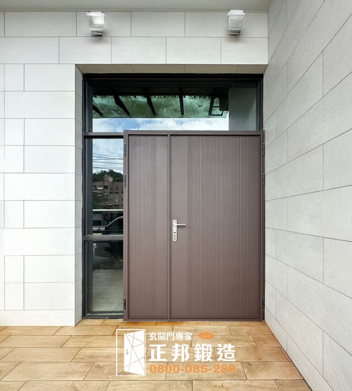 C9B-2058 烤漆顏色FR-8677 基隆何先生子母包框安裝案例照片