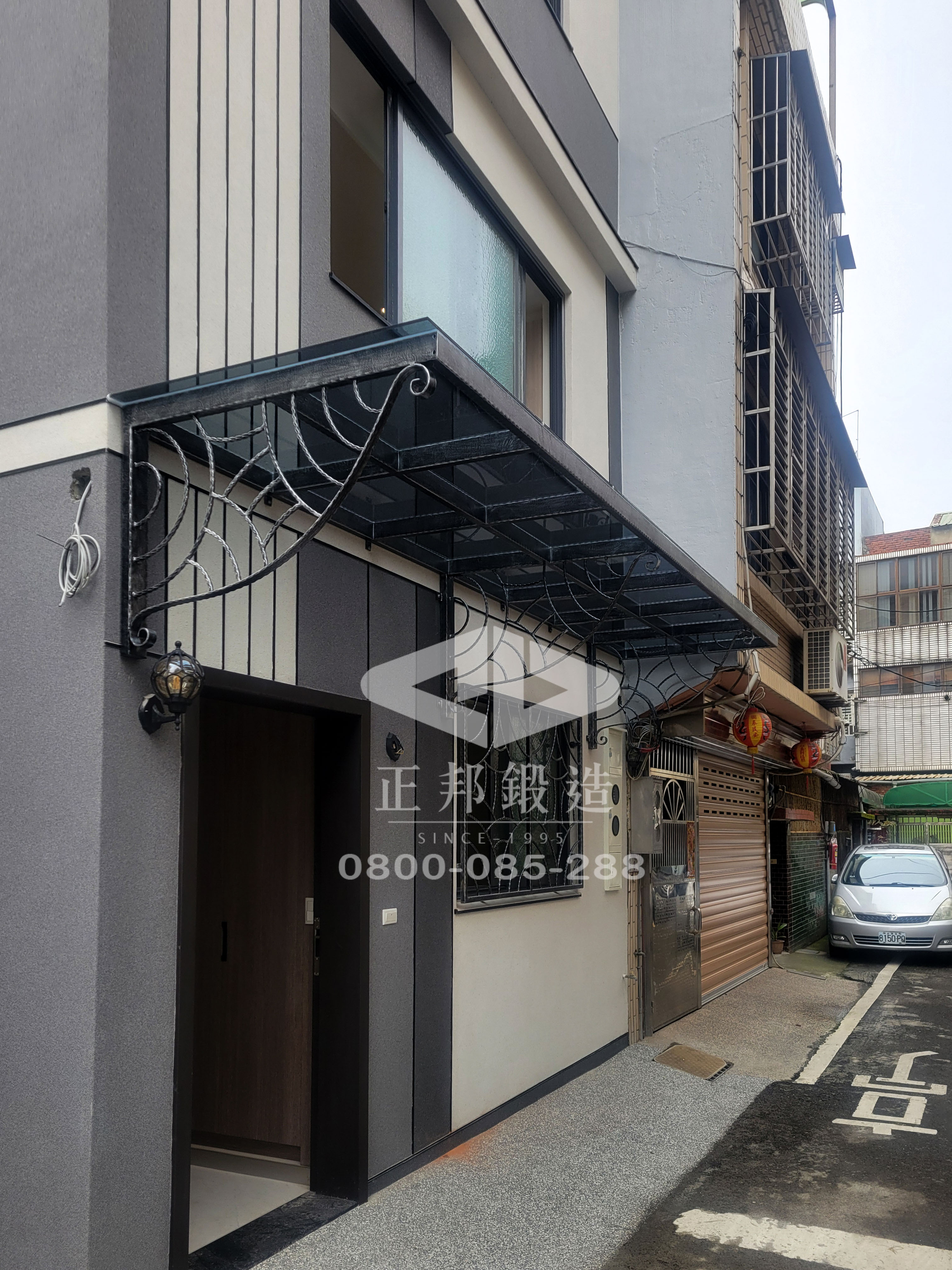 歐式鍛造簡約住宅遮雨棚