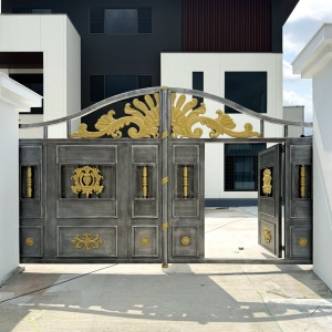 歐式質感電動大門設計C9C-1106
