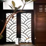 C9B-1096 (烤漆顏色FR-9622)中和包框社區雙開大門