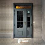 台北文山玻璃玄關門安裝C9B-1078 (烤漆顏色FR-2910) (1)