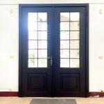 鹿港教會雙開玻璃門安裝 C9B-1078(烤漆顏色FR-8679) (2)