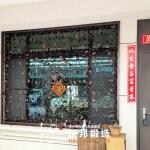 歐式風格紅古銅色防盜鐵窗C9D-1069