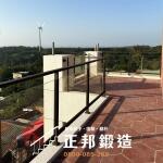 C9F-1011 戶外陽台不銹鋼玻璃欄杆 (烤漆顏色FR-8677G+10光強化玻璃 (7)