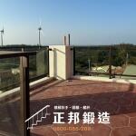 C9F-1011 戶外陽台不銹鋼玻璃欄杆 (烤漆顏色FR-8677G+10光強化玻璃 (4)