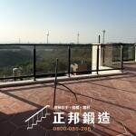 C9F-1011 戶外陽台不銹鋼玻璃欄杆 (烤漆顏色FR-8677G+10光強化玻璃 (6)