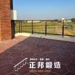 C9F-1011 戶外陽台不銹鋼玻璃欄杆 (烤漆顏色FR-8677G+10光強化玻璃 (5)