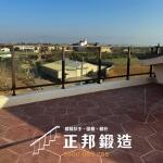 C9F-1011 戶外陽台不銹鋼玻璃欄杆 (烤漆顏色FR-8677G+10光強化玻璃 (8)