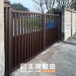 C9C-1102 (烤漆顏色FR-8677G) 桃園透天工廠住宅手動雙開大門安裝 (1)