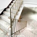 C9E-1056 (鍛造色3804) 桃園復古金屬色室內樓梯扶手安裝 (6)