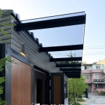 C9G-1045 (烤漆色號FR-9622M1、10灰強)新竹透天玻璃設計感雨遮 遮雨棚 (4)