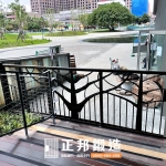 C9C-2077 桃園圖書館鍛造門摺疊鍛造門(古典褐) (9)