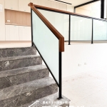 C9E-2013 玻璃護欄 玻璃樓梯扶手 (FR-9622)+10噴砂強化不沾手) 新屋 (25)