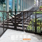 C9C-2077 桃園圖書館鍛造門摺疊鍛造門(古典褐) (7)