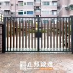 C9C-4062 不銹鋼社區大門 (FR-9637 木紋烤漆R116) 木紋烤漆更耐用 (6)