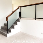 C9E-2013 玻璃護欄 玻璃樓梯扶手 (FR-9622)+10噴砂強化不沾手) 新屋 (24)