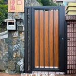 C9C-4063 不銹鋼警衛室旁小門 (FR-9637 木紋烤漆R116) 木紋烤漆更耐用 (3)