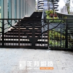 C9C-2077 桃園圖書館鍛造門摺疊鍛造門(古典褐) (1)