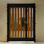 日式庭院門客製價格🌿日式格柵門(FR-81255南方松橡木色)