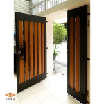 日式庭院門客製價格🌿日式格柵門(FR-81255南方松橡木色)