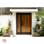日式庭院門客製價格🌿日式格柵門(FR-81255南方松橡木色)