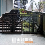 C9C-2077 桃園圖書館鍛造門摺疊鍛造門(古典褐) (8)