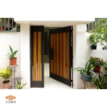 日式庭院門客製價格🌿日式格柵門(FR-81255南方松橡木色)