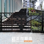 C9C-2077 桃園圖書館鍛造門摺疊鍛造門(古典褐) (2)