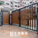 C9C-4063 不銹鋼警衛室旁小門 (FR-9637 木紋烤漆R116) 木紋烤漆更耐用 (2)