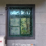 C9D-1061 力行禪寺綠古銅色防盜窗安裝 (1)