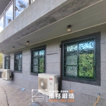 C9D-1061 力行禪寺綠古銅色防盜窗安裝 (2)