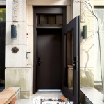 C9B-2058+C9B-1077 (烤漆顏色FR-81255) 大園包框乾式施工換門安裝 (3)