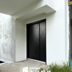 C9B-2066 寫真木紋(烤漆顏色FR-9622 2005) 彰化和美 玄關門安裝 (4)