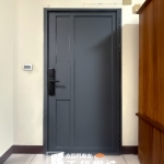 C9B-3015 樹林包框(烤漆顏色FR-2898胡桃木色) 玄關門安裝 (1)