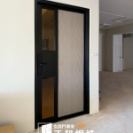 C9B-3019 10茶強化(FR-96222504岩黑織木) 玄關門 安裝門 (3)