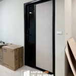 C9B-3019 10茶強化 (FR-96222503灰煙織木) 辦公室大門 住家大門 (4)