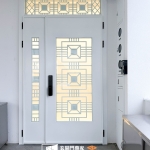 C9B-1027子母含開天(FR-1738) 嘉義白色玄關門安裝 (4)