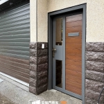 C9B-3001木紋烤漆R108(FR-2898) 新竹庭院門安裝 (1)