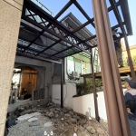 C9G-2022 不銹鋼雨遮 (不銹鋼水槽.落水管.L行止水條.10灰強.透明PC板) 林口雨遮廠商推薦 (2)