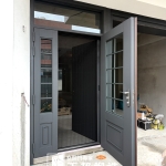 C9B-1078 C9B-2040+C9B-3004(FR-2898橡木色) 大溪玻璃門安裝 (3)