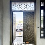 C9A-1039 開天設計 (烤底漆噴黑平光刷3803)湖口大門安裝 (5)