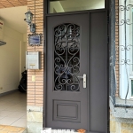 C9B-1073外門+C9B-2060內門 (烤漆色FR-81255) 新竹大門安裝案例 (3)
