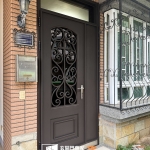 C9B-1073外門+C9B-2060內門 (烤漆色FR-81255) 新竹大門安裝案例 (2)