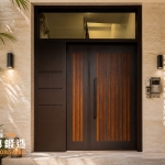 裝修設計參考：正邦鍛造-公寓信箱大門翻新-南洋風格度假屋-米色砂岩牆面設計