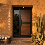 木紋玄關門適合哪些住宅風格｜C9B-3026自然系透天大門設計