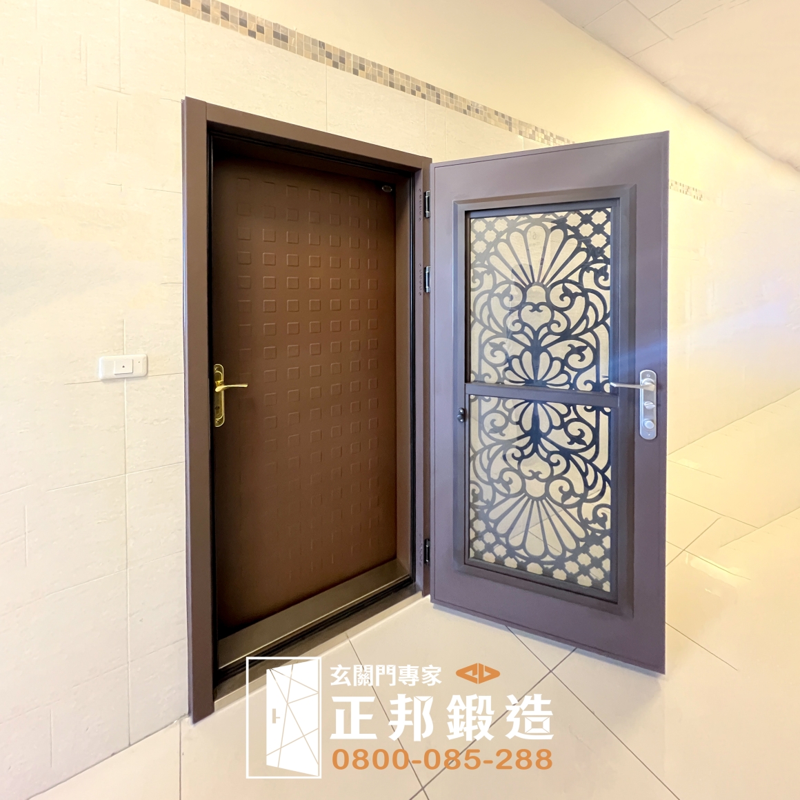 正邦三合一通風門實品拍攝-側面