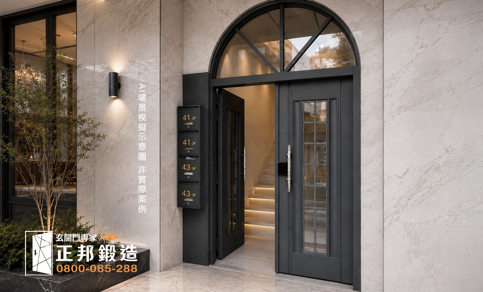 便利商店玻璃門設計｜自動感應門｜24 小時超商超市入口裝修｜正邦鍛造